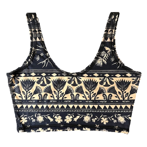 Teeki Crop Top Sze XS/S Yoga Pilates Moon Flower Lover Style Anti Microbial Gym - Picture 5 of 7